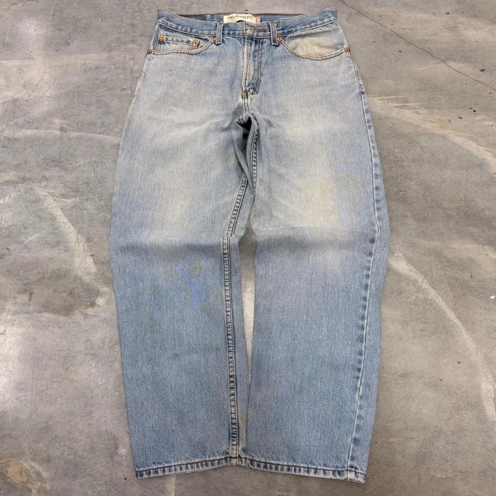 Levi's 550 Relaxed Fit Light Wash Baggy Skater Jeans Y2K 2000s Denim